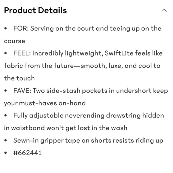 NWT Athleta Ace Advantage 13 1/2 Black Skort Size Large - Picture 8 of 8